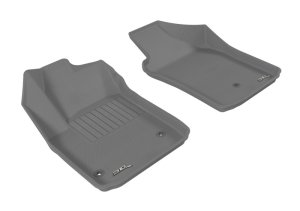 Fiat 500 Floor Mat Set - Front - 3D MAXpider - Kagu - Gray - `12-`19